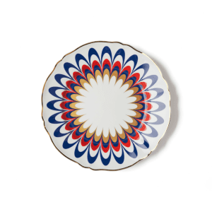 Piatto piano con bordo oro, Flora | BITOSSI HOME