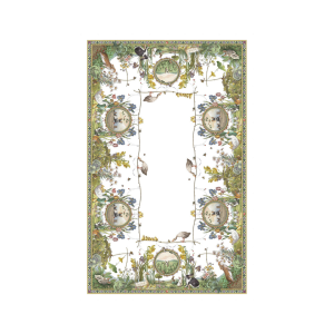 Tovaglia in lino Bunny Garden - Tessitura Toscana Telerie - 160x230 cm