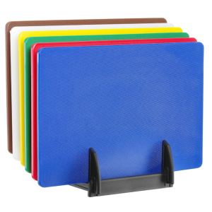 Set di 6 taglieri HACCP con rack 450x300x10mm HENDI