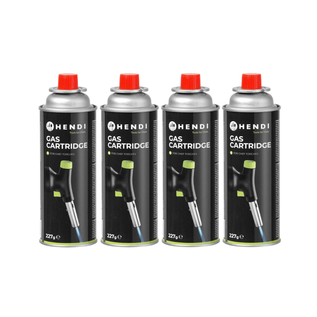 Set di 4 ricariche di gas butano per bruciatore | HENDI