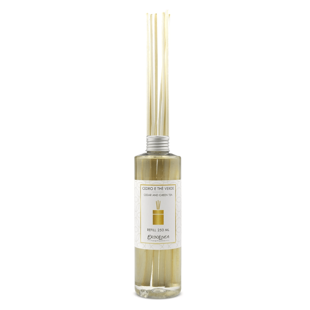 Ricarica profumo con bastoncini Cedro e Thè Verde - Erbolinea