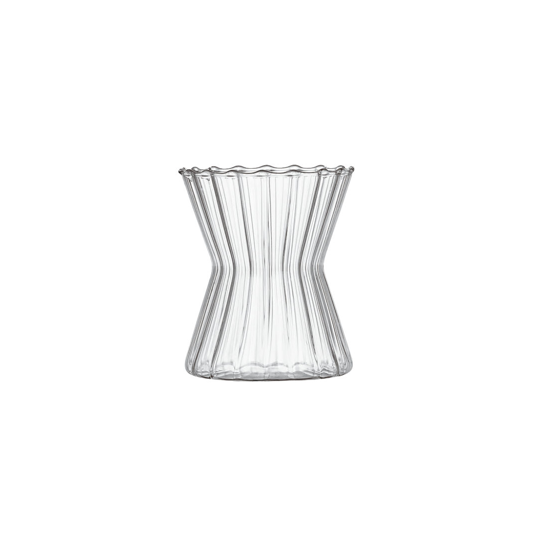 Bicchiere rigato in vetro borosilicato - Paderno