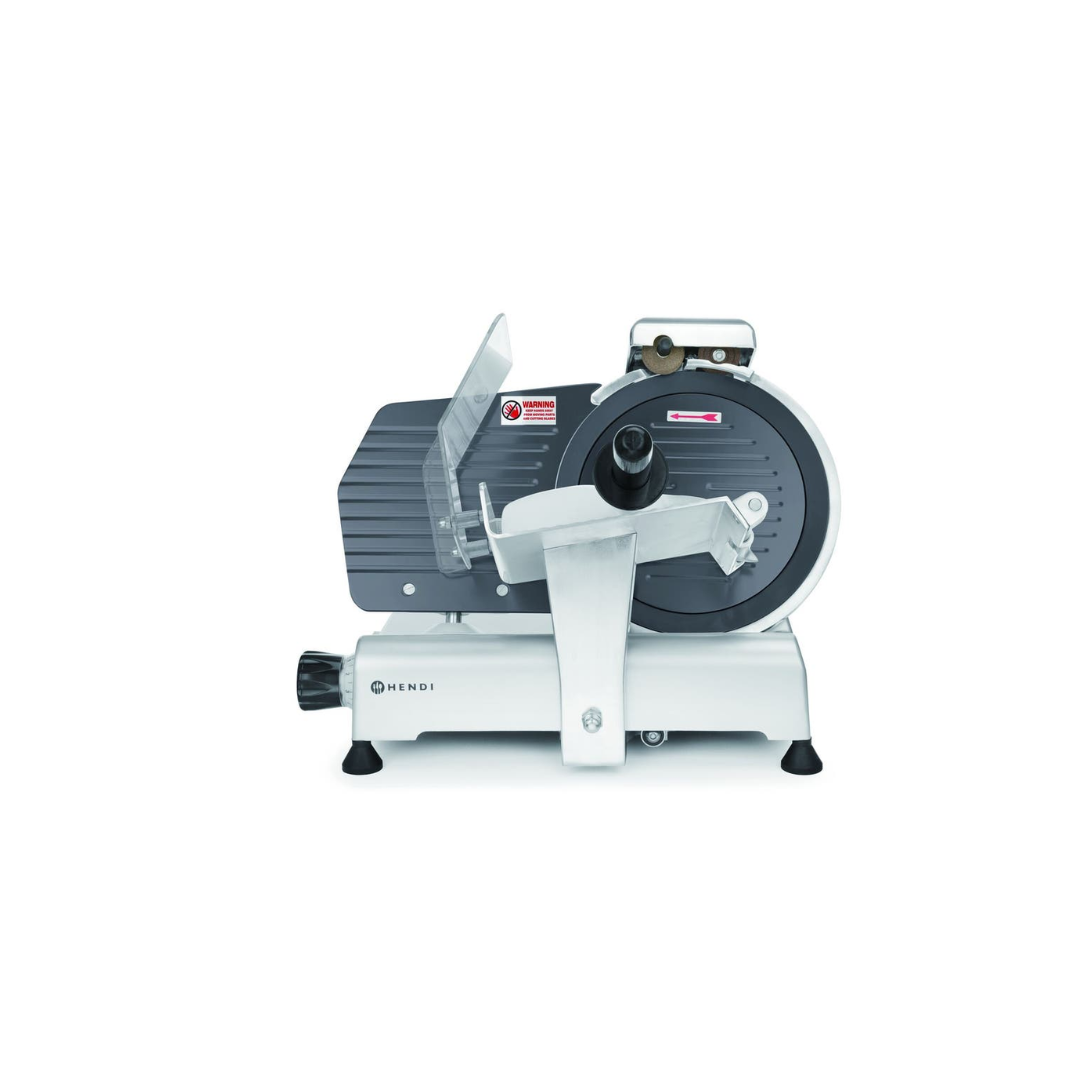 Affettatrice professionale lama 250 mm in alluminio anodizzato con rivestimento in teflon - Hendi