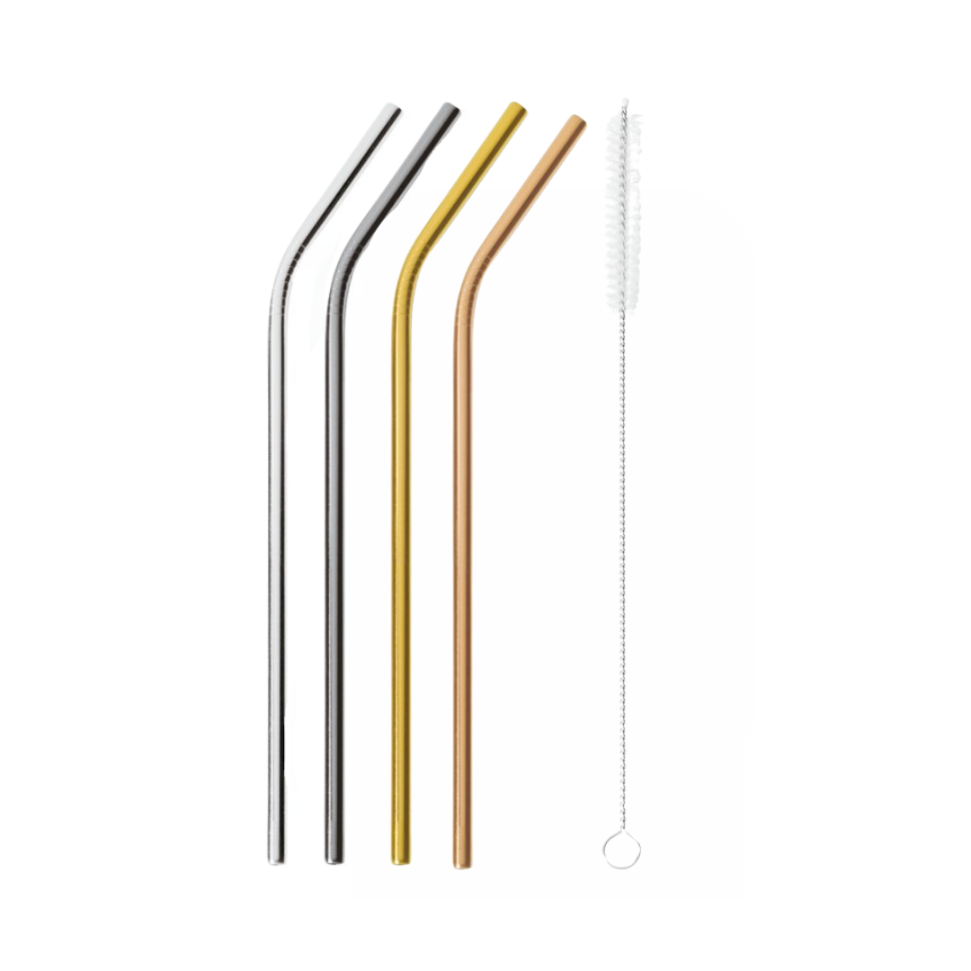 Set 12 cannucce curve in acciaio inox con scovolino - Paderno