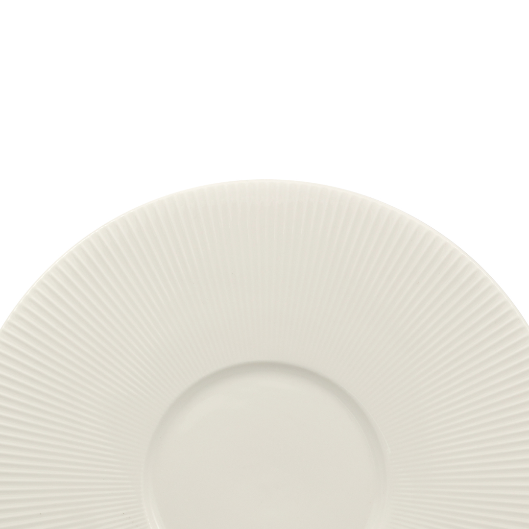 Piatto piano gourmet bianco con decoro a rilievo 30 cm, Halos - Fenixe - immagine 2