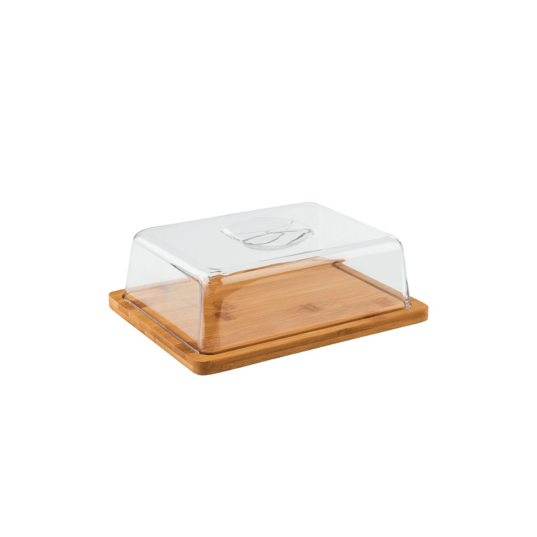 Vassoio buffet in legno con campana 24x18 cm - Paderno - immagine 2
