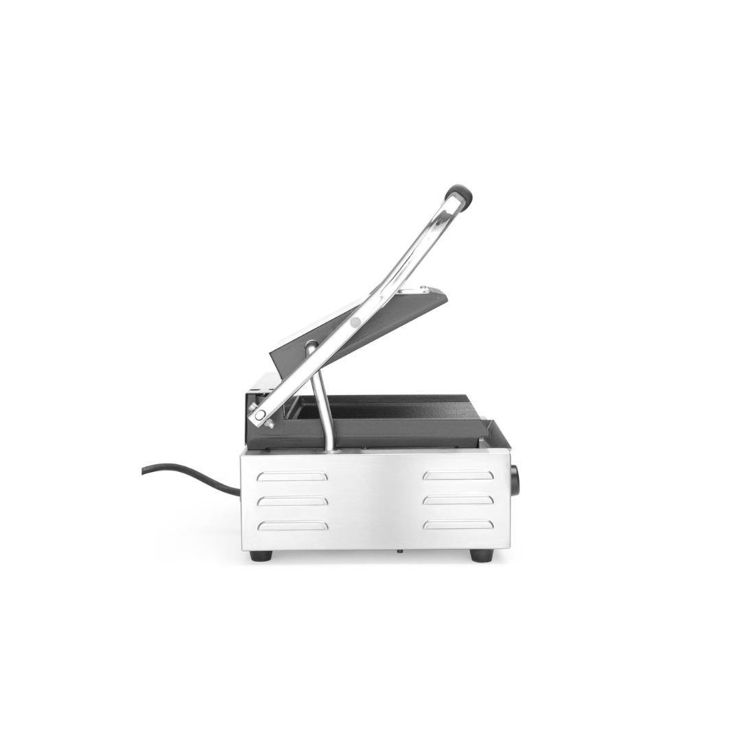 Piastra panini singola con piano cottura in ghisa rigata - potenza 1800 W - immagine 3