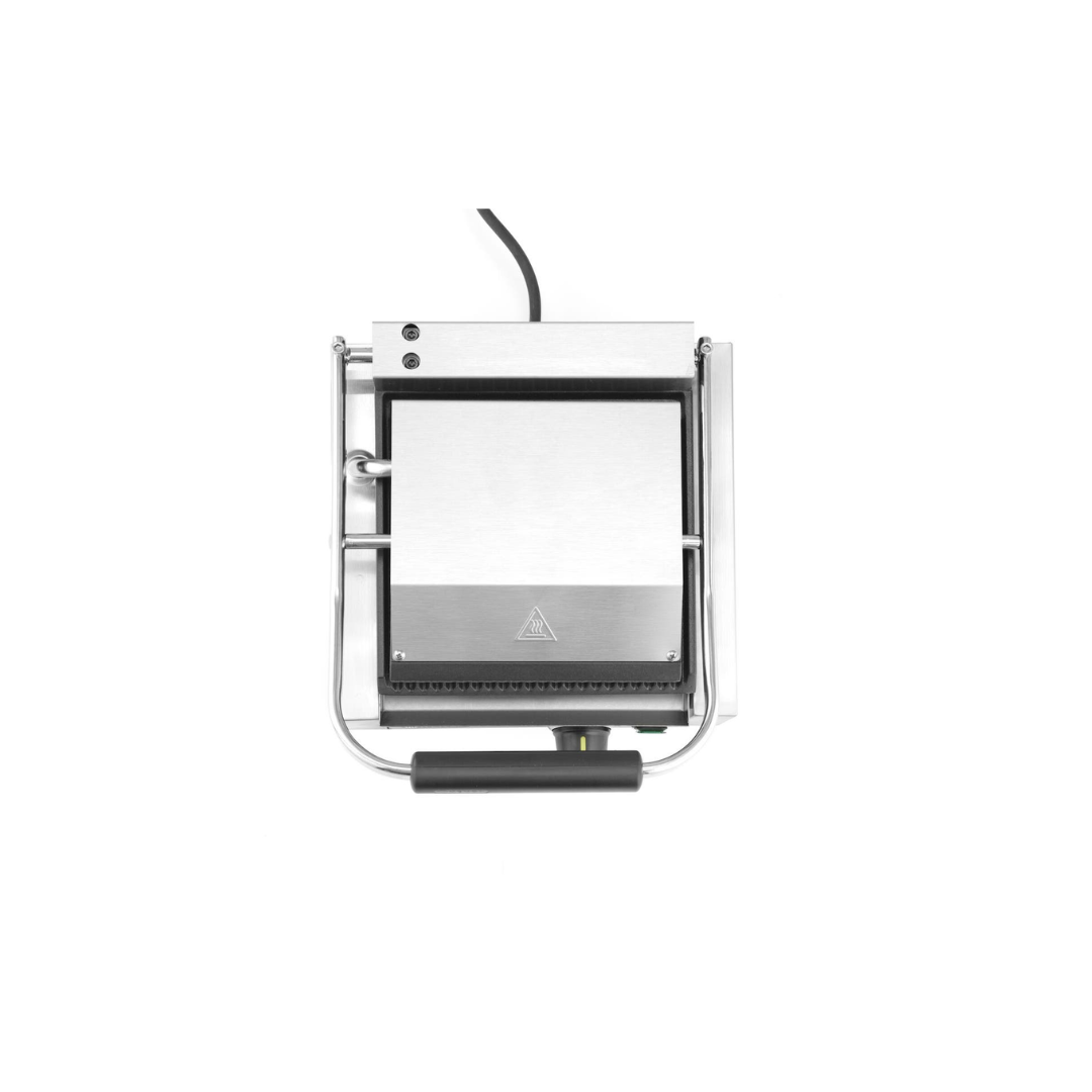 Piastra panini singola con piano cottura in ghisa rigata - potenza 1800 W - immagine 5