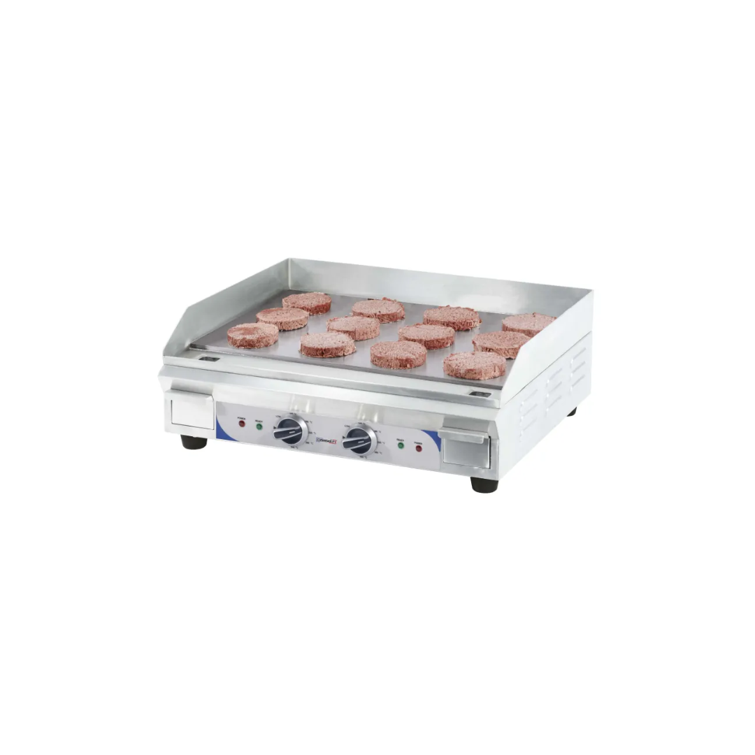 Fry top premium liscio da banco, doppia zona - Cassellin
