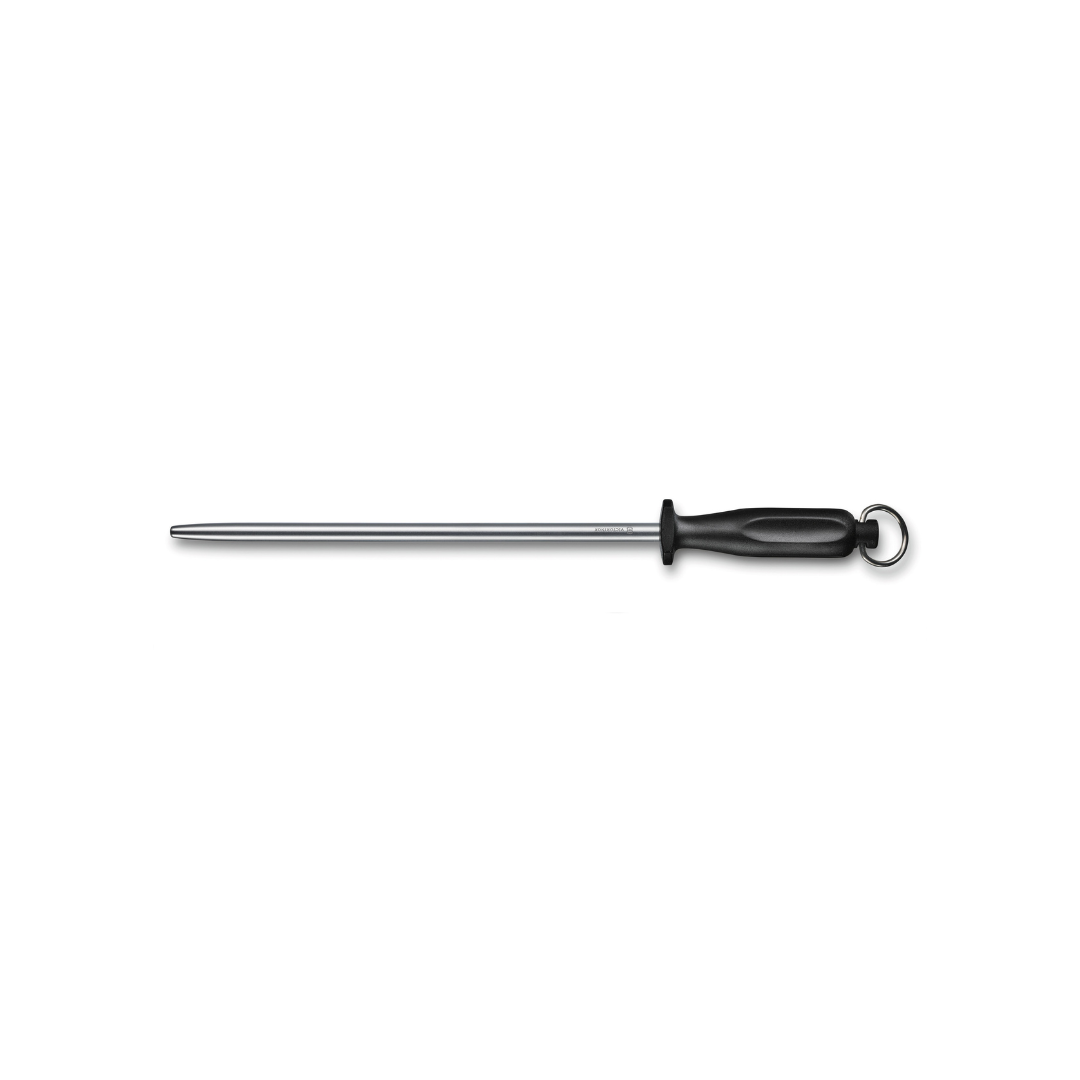 Acciaino con punta tonda Nero 25cm Fibrox Victorinox